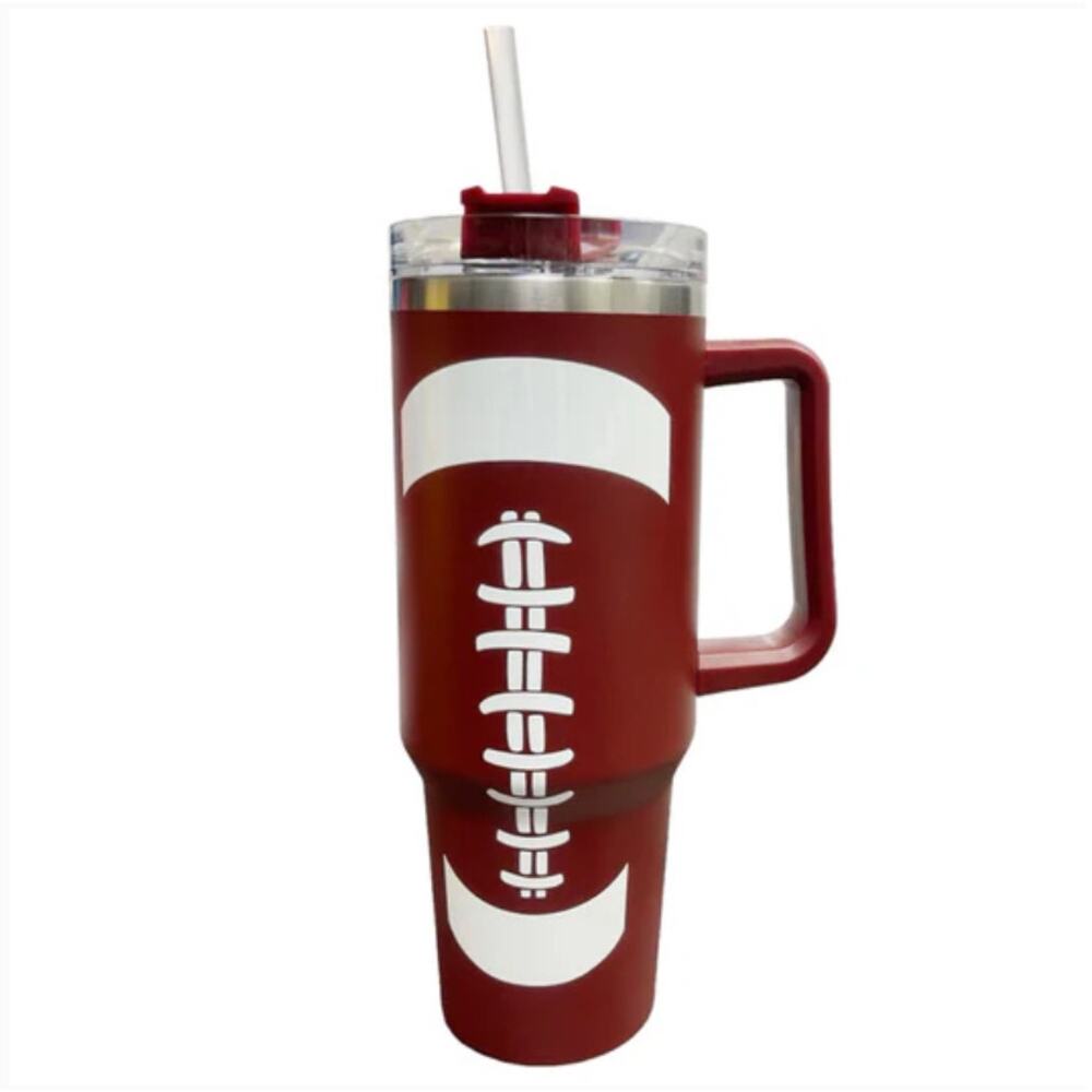 New! Morgan Stainless Steel Football Tumbler 40‎ oz Water bottle